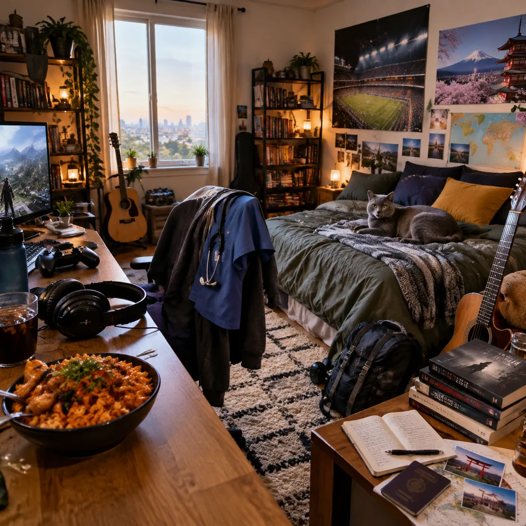 Example: a room filled with everything about one person